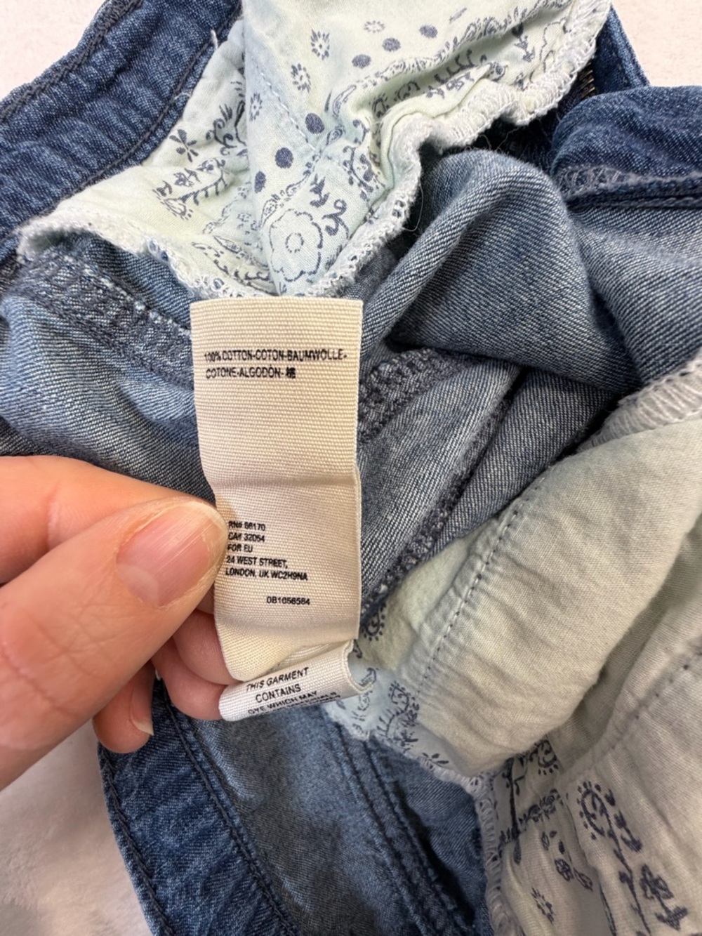 We The Free Wide Leg Cropped Jeans Raw Hem Blue Boho Festival 27 hippie petite - Picture 4 of 10